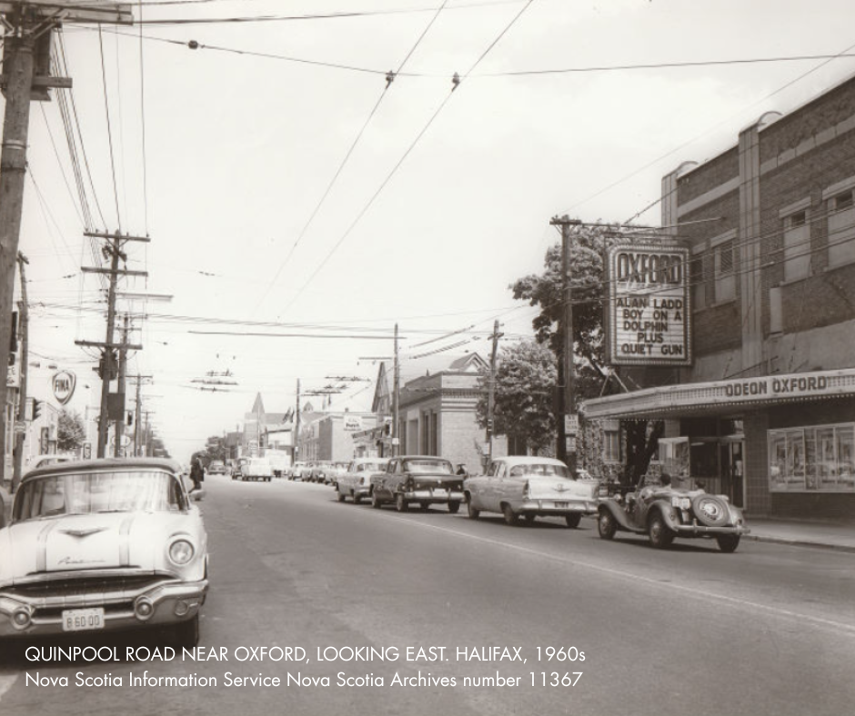 Quinpool Rd near Oxford, Halifax, 1960s